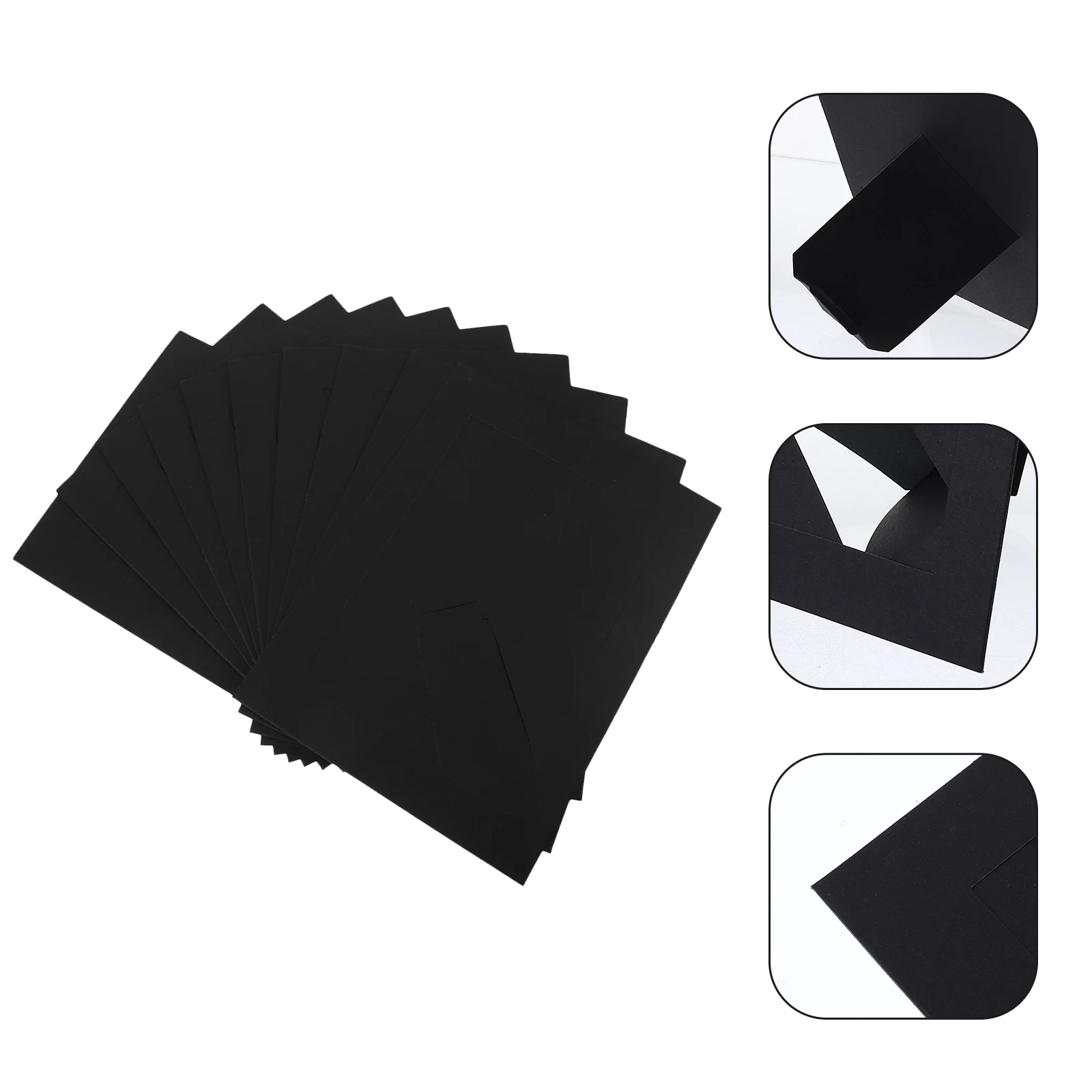 

10 Pcs Picture Frame DIY Photo Paper Decoration Frames Standing Household Black Decorative