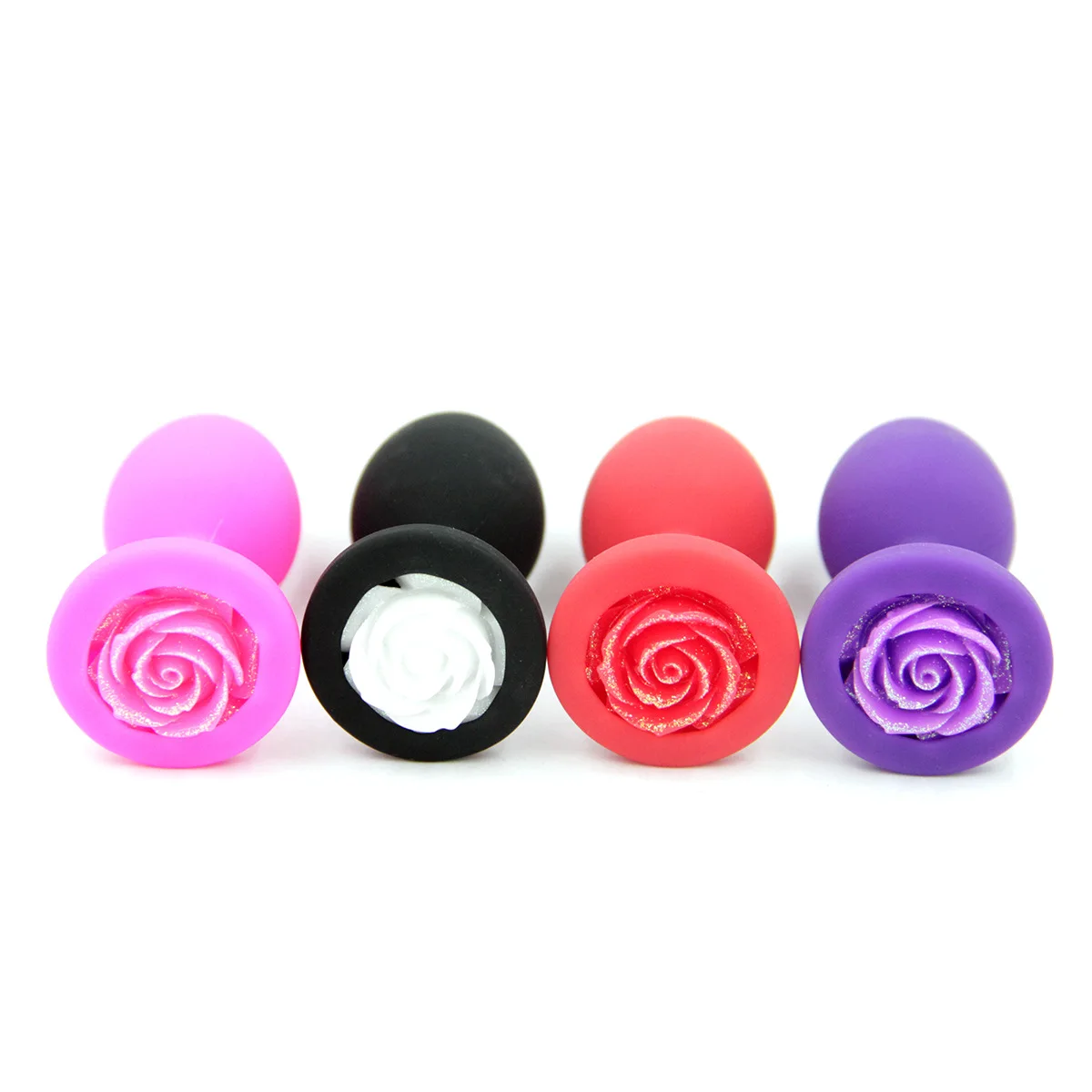 Jouets anaux en silicone souple lisse pour hommes et femmes, fleur de rose, plug anal, masturbateur anal, dilatateur BDSM, massage de la prostate,