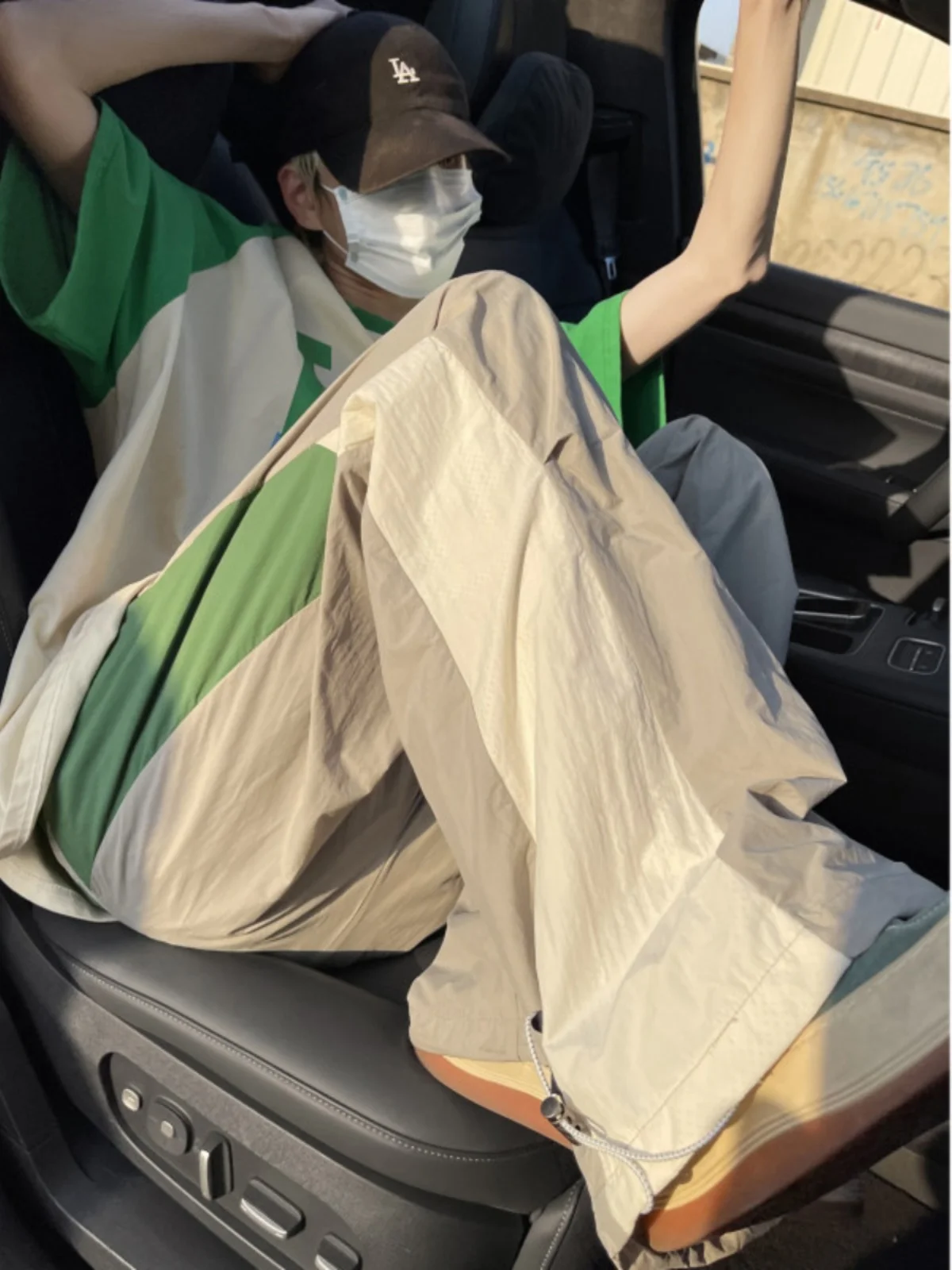 

Американские брюки для десантника Sle Qui Dry, мужские летние тонкие цветные брюки из ледяного шелка, модные брендовые драпированные прямые брюки Lon...