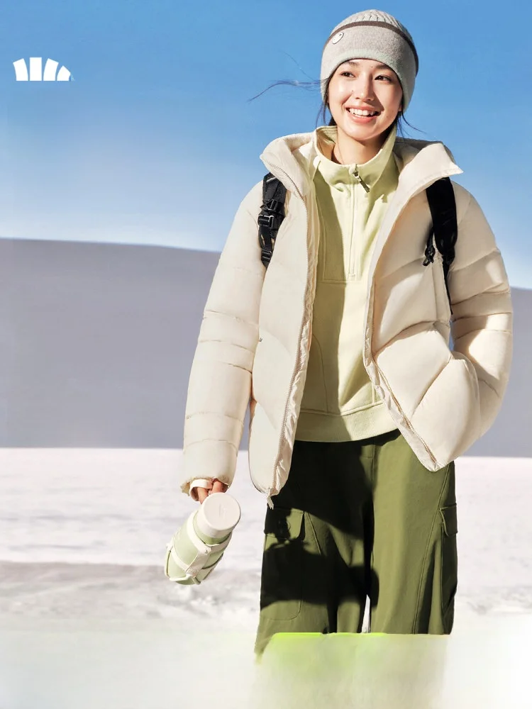 

Banana Le Women's down Jaet 2025 New Winter Hat Inteated Thi Warm hine Waable High Puff Windproof Outerwear