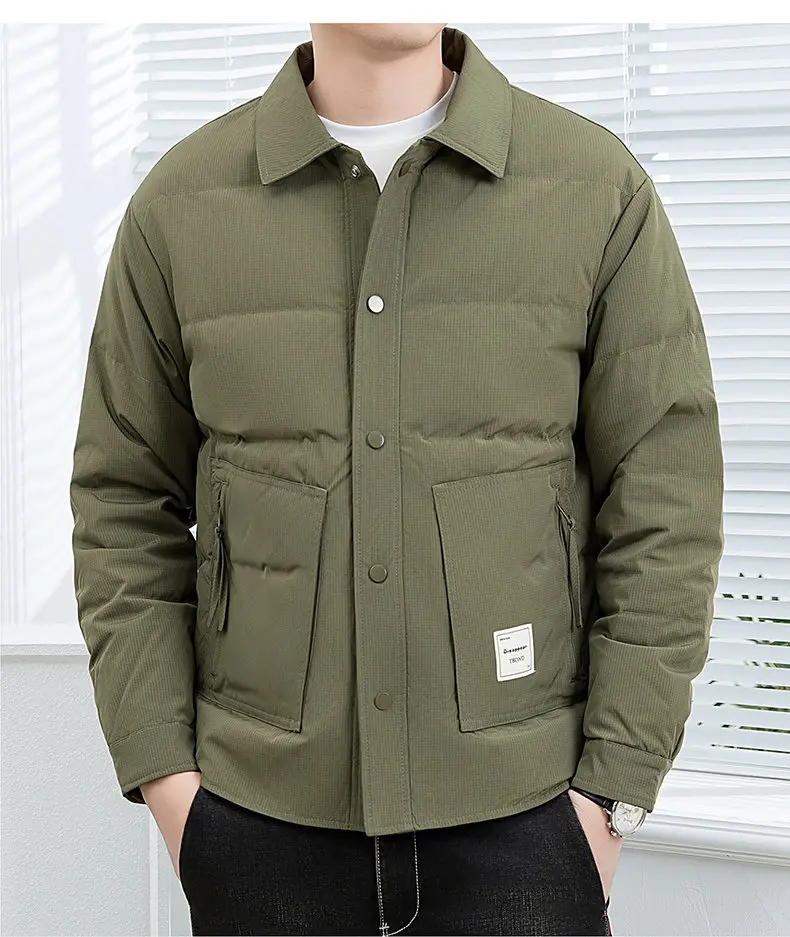 Neu eingetroffen: Herren-Freizeit-Daunenjacken 2026 – Herbst/Winter Einreiher-Puffermäntel, winddichte, warme Streetwear-Steppkleidung – Detail 12
