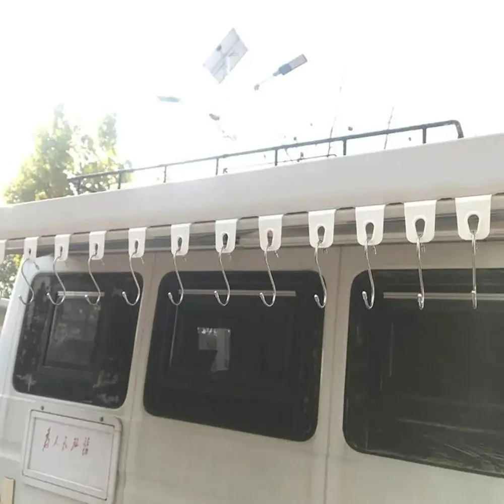 Gancho para toldo de Material duradero, diseño plegable, canales adecuados, gancho para toldo de acampada con agujeros, gancho para toldo RV, Camping