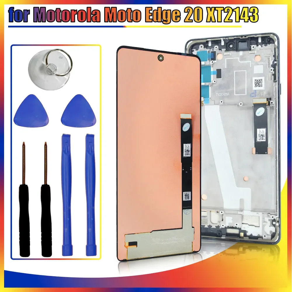 

Tested LCD for Motorola Moto Edge 20 XT2143 LCD Display Touch Screen Digitizer Aseembly Replacement for Moto Edge 20 XT2143-1