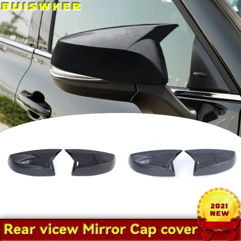 

2pcs Car Side Door Wing Rearview Mirror Cover Cap Trim Fit For Toyota Highlander Sienna 2011 2012 2013