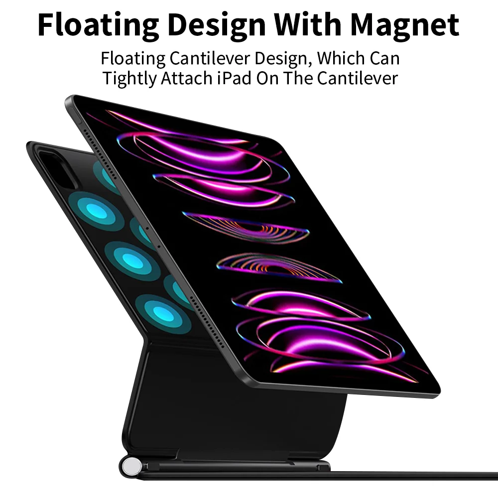 Tastiera magica retroilluminata per iPad Pro 12.9 11 tastiera Bluetooth per accessori iPad 10th Air 4 5 tastiera magnetica per iPad