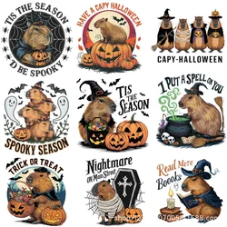 Iron on Heat Transfer for Halloween Washable Ironing Printing Stickers Guinea Pig Halloween Pumpkin Costume Personalize Applique