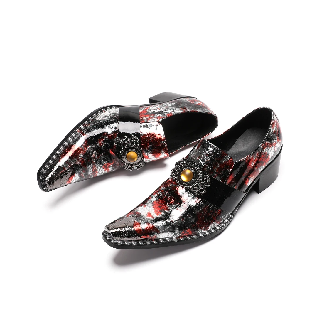 new fashion real leather men wedding party formal dress shoes plus size slip on business brogue shoes male genuine leather shoes