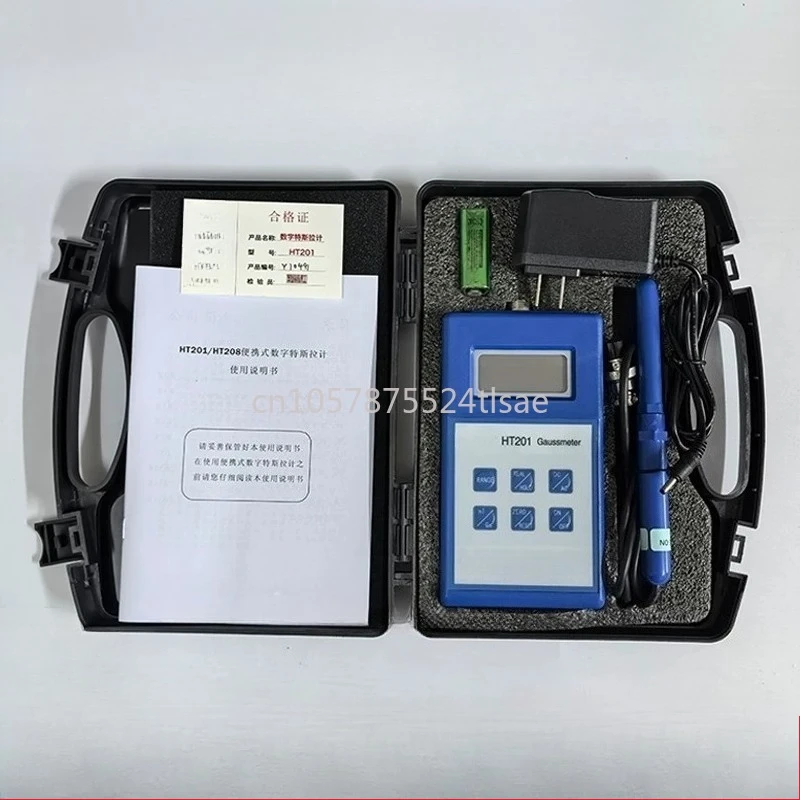 

HT201 High Precision Digital Gaussian Meter, Magnetometer Surface Magnetic Field Tester