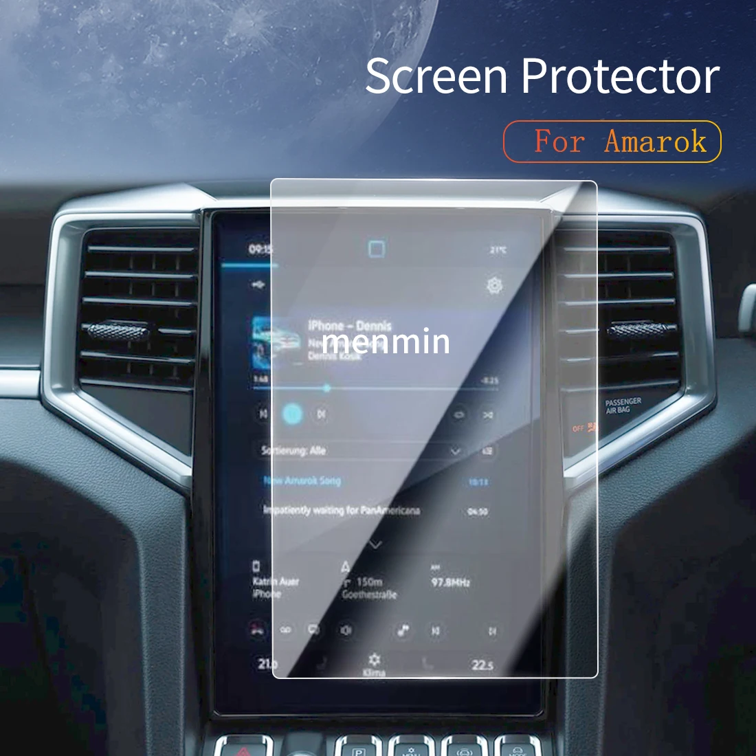 

Car Stickers Dash Carplay Mirror Screen Protector Display Tempered Glass Protective Film Vehicle For24 VW Amarok