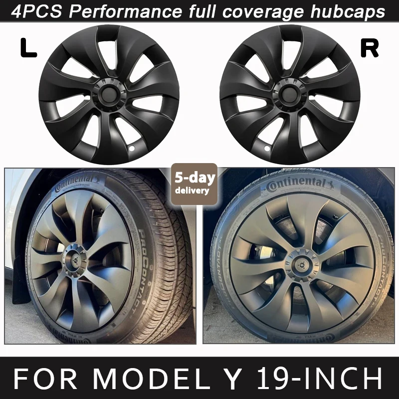 

4PCS Hub Cap for Tesla Model Y 19-Inch Performance Replacement Wheel Cap Automobile Full Rim Cover Accessories Hubcap 2018-2024