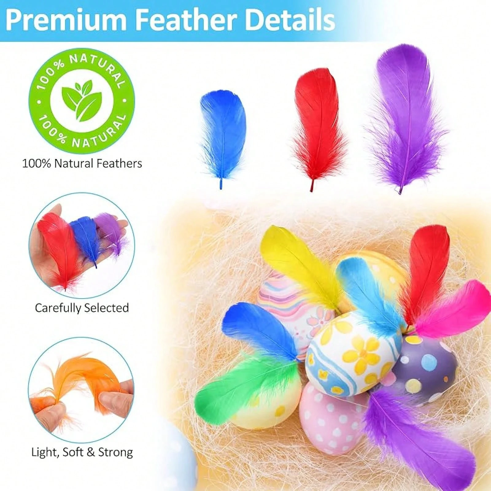 100pcs Colorful Goose Feathers 4-8cm Feathers for DIY Crafts Costume Hat Wings Dream Catcher Decoration Bulk Mixed Colors