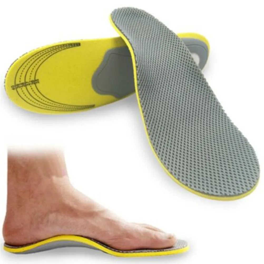 

1Pair Arch Support Insoles Orthotic Flatfoot Correction Cushion Anti-Skid Shock Absorb for Daily Walking Running Grey Size