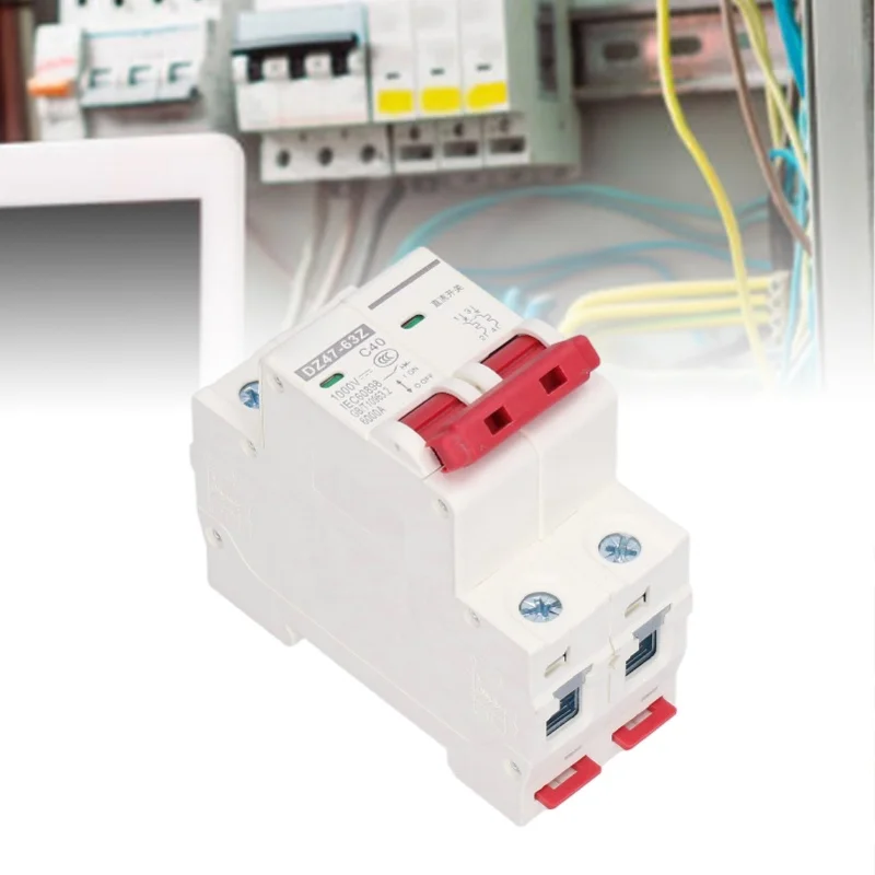 

DC Miniature Circuit Breaker 2P Solar PV System Isolator DIN Rail Mount 1000V 40A DZ47-63Z C40