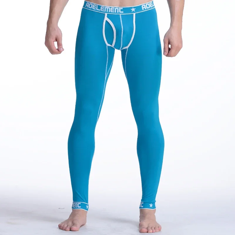 Men's long johns single-piece sexy thin panties tight thermal pants modal thread pants slim-fitting cotton wool pants leggings