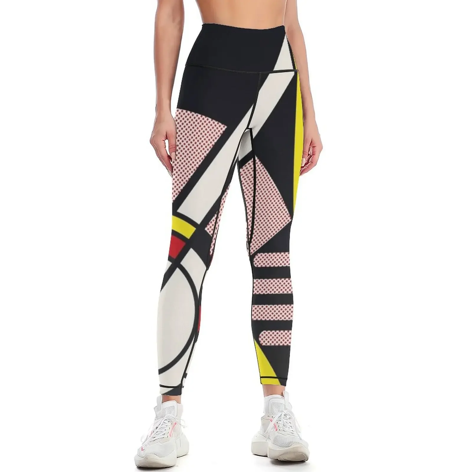 

Roy Lichtenstein Aspen 1967 vintage poster Leggings high waist Jogger pants Womens Leggings