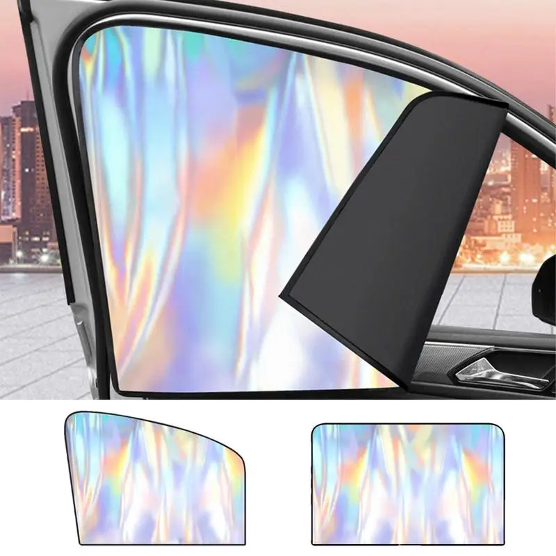 Car Side Window Sunshade Magnetic Automotive Window Sunshades Car Side & Rear Shade Sunscreen Protection For Seats Foldable