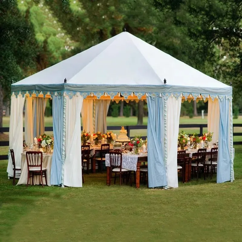 Customized Aluminum Alloy Structure White Pvc Canopy Pagoda Tent for Event Dome House Prefabricated Geodesic Dome Tent