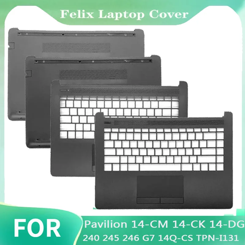 

New For Pavilion 14-CM 14-CK 14-DG 14-CY 14Q-CS 240 245 246 G7 TPN-I131 Upper Case Palmrest Cover Bottom Case grey/black