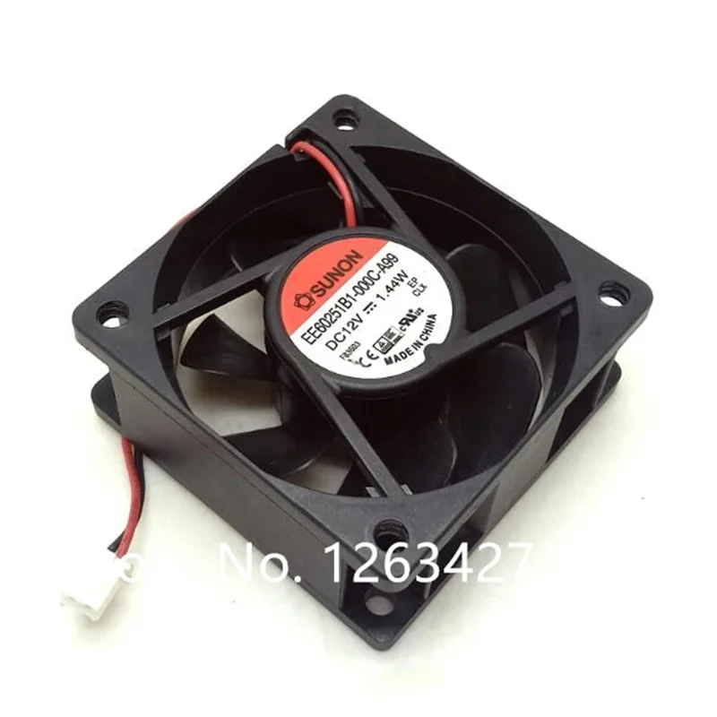 

6cn 6025 12V EE60251B1-000C-A99 1.44W two-wire double-ball silent pc chassis power fan