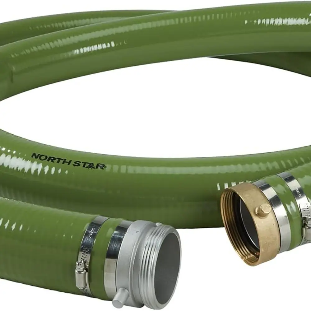

Water Pump Suction Hose, 3in. x 15ft. Max. PSI 60, PVC, Industrial-Grade Aluminum Couplings