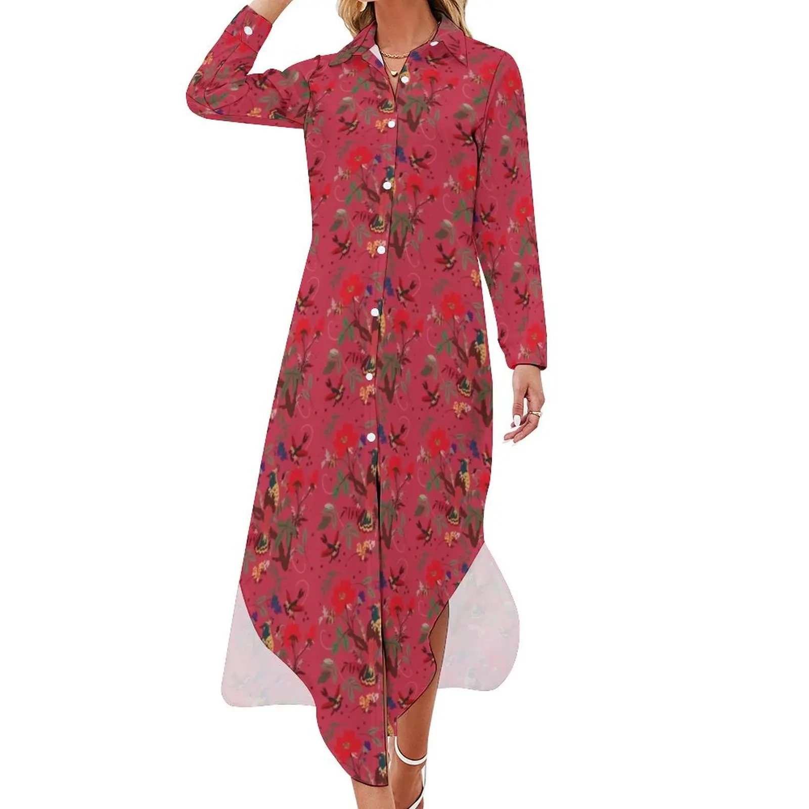

Shared Robe Long Sleeved Shirt Dress Party dresses for women Woman fashion