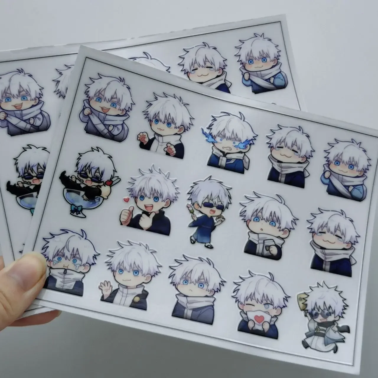 2Pcs/Set Anime 3D Transfer Sticker UV DTF Wraps Cup Funny Expressions Cute Glass Mug Cups Fashion Cartoon Sticker