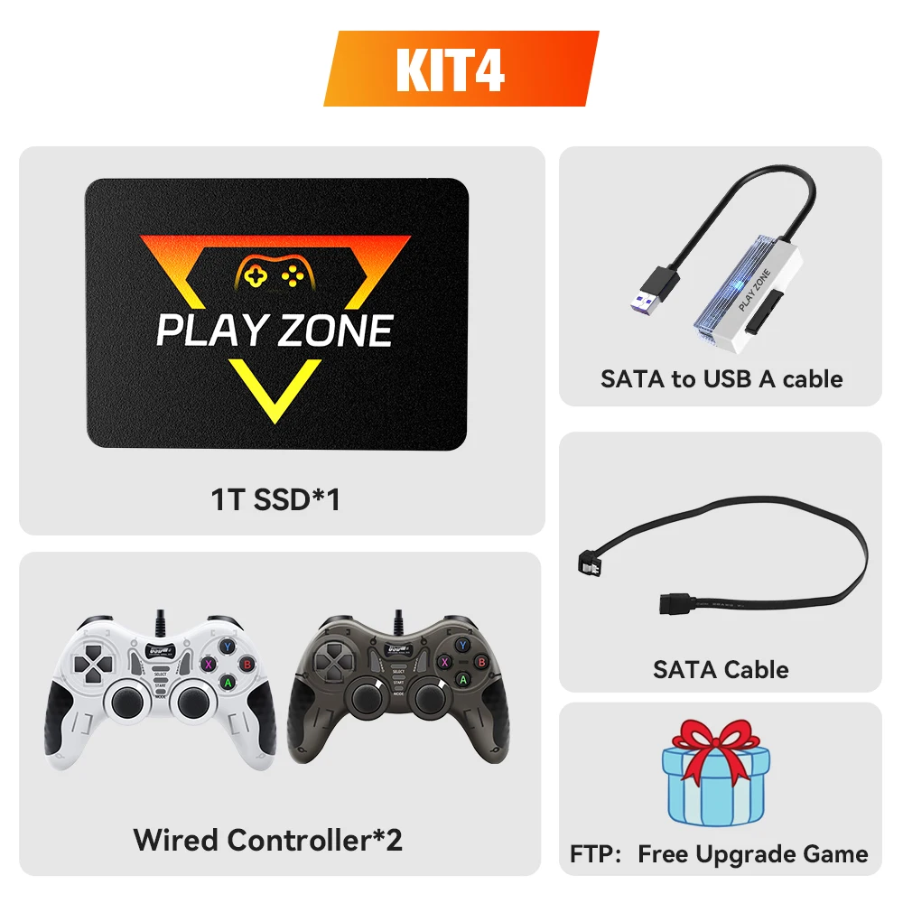 Playzone 1TB SSD Switch/PS5/Xbox/PS4/PS3/PS2/WIIU 80+エミュレータ