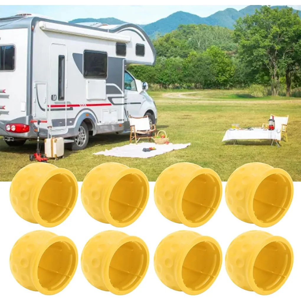 

8pack/lot Trailer Tow Hitch Cap For Towing Trailer Caravans Truck Rubber Hitch Ball Cover Universal
