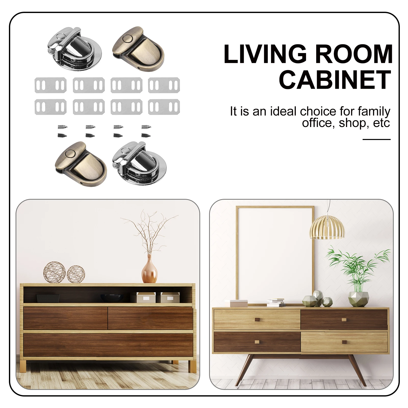 

20PCS Metal Box Latches Hardware Durable Practical Vintage Wooden Jewelry Gift Wedding Memorabilia Toolbox Furniture Drawer