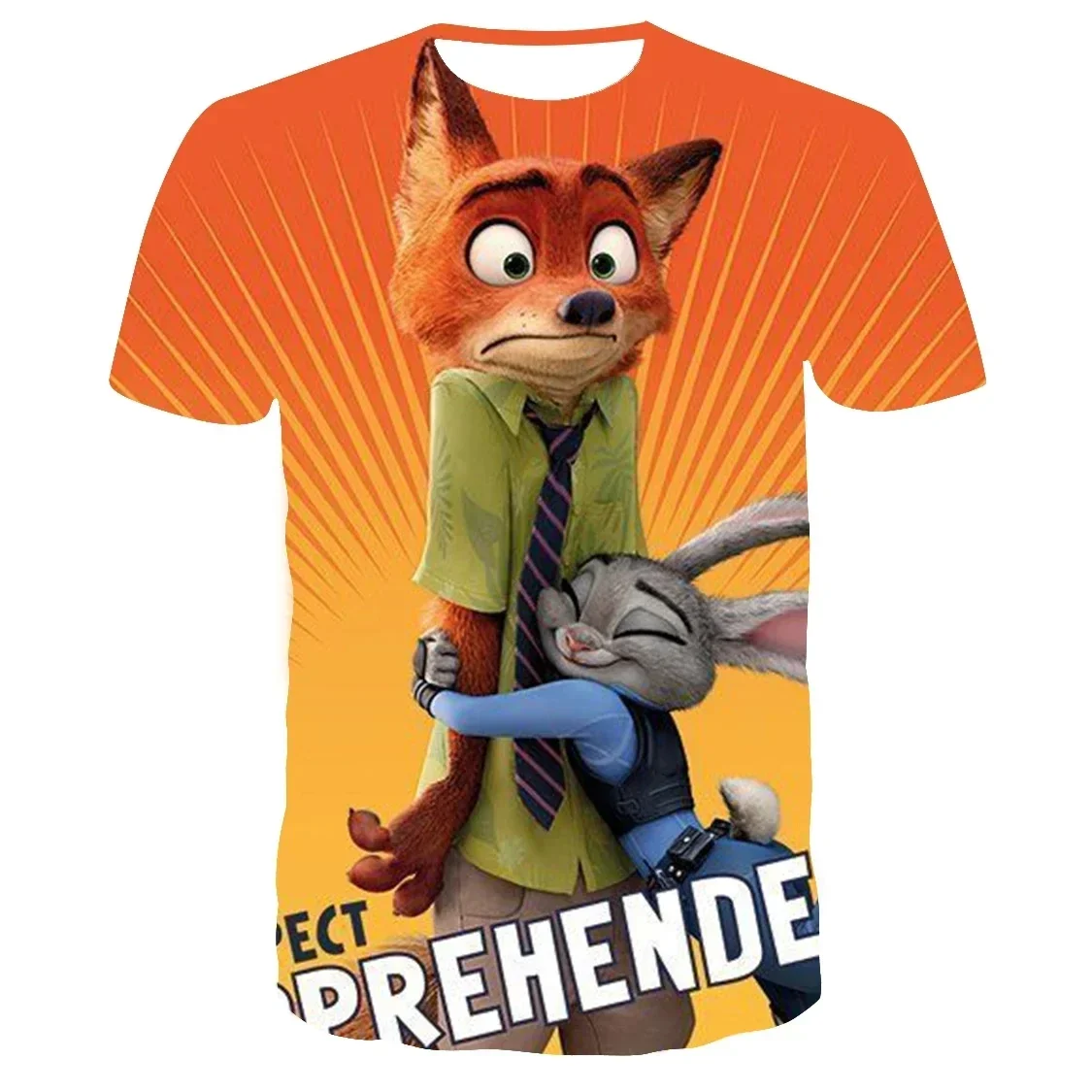 

2024 Summer Disney Cartoon Movie Zootopia Kids Streetwear Short Sleeve Judy Nick T Shirt Kids Clothing T-shirt Boys Girls Tops