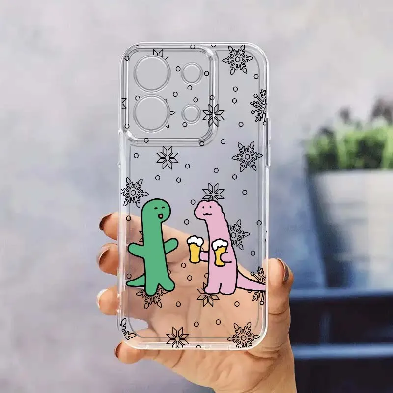 

Cartoon dinosaur monkey For Xiaomi Redmi 10 11 K30 K40 K50 K60 K70 Pro Prime Plus Ultra Zoom 5G TPU Transparent Phone Case