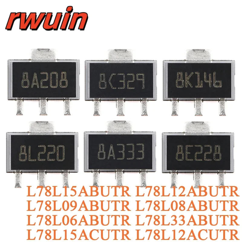 10Pcs L78L08ABUTR L78L06ABUTR L78L15ABUTR L78L12ABUTR L78L09ABUTR L78L33ABUTR L78L15ACUTR L78L12ACUTR L78L10ACUTR L78L05ACUTR
