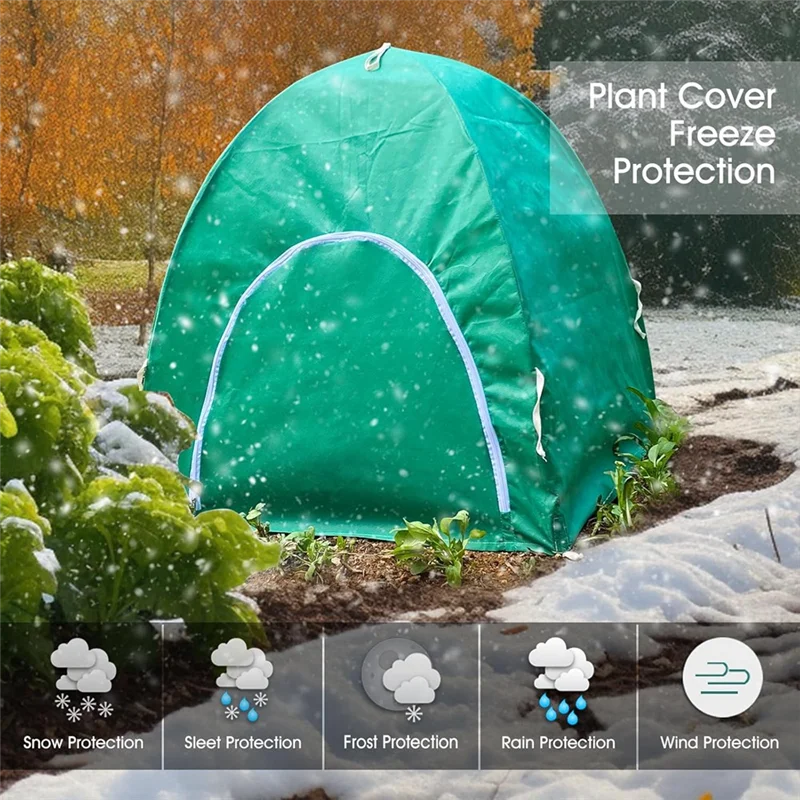 

Practical-Plant Covers Freeze Protection, 22 Inch Rose Bushes Covers For Winter Outdoor Plants, Frost Cloth With Zipper (2PCS)