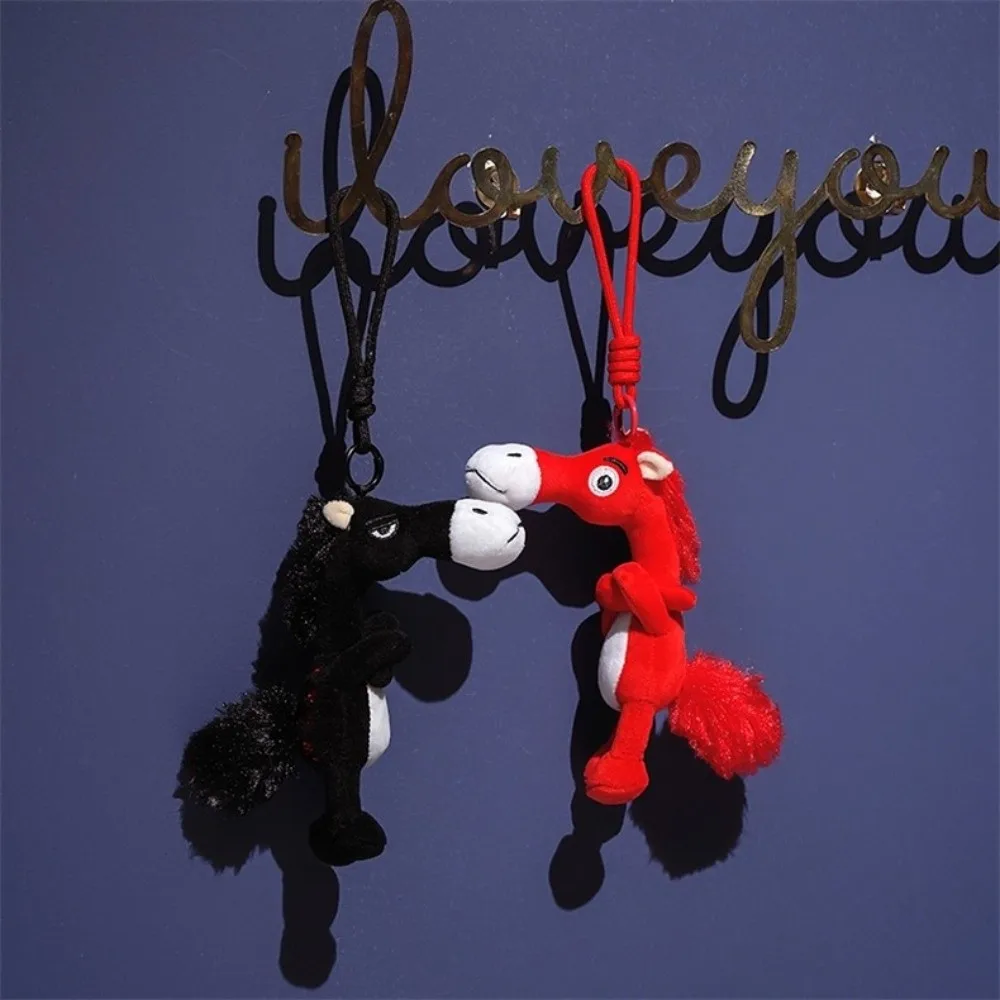 Uroczy, elegancki maskotka zodiakalny koń, miękka dekoracja, pluszowa lalka koń, breloczek, chiński amulet, zawieszka do torby, kolekcja.