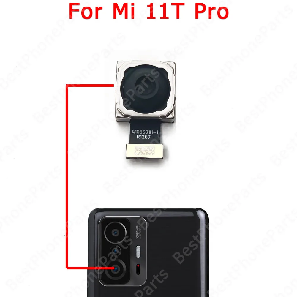 Untuk Xiaomi Mi 11T Pro 5G Selfie suku cadang pengganti belakang menghadap ke belakang modul kamera depan bagian belakang perbaikan