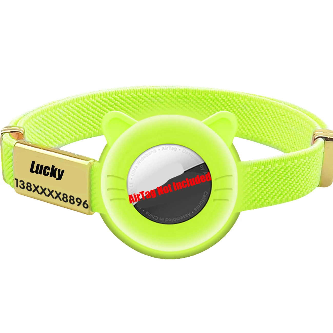 Neues Breakaway AirTag Tracker Katzenhalsband, kostenloses individuelles Namensschild, Kätzchenhalsband mit GPS-Halterung, verstellbare Anti-Verlust-Haustierhalsbänder – Detail 11