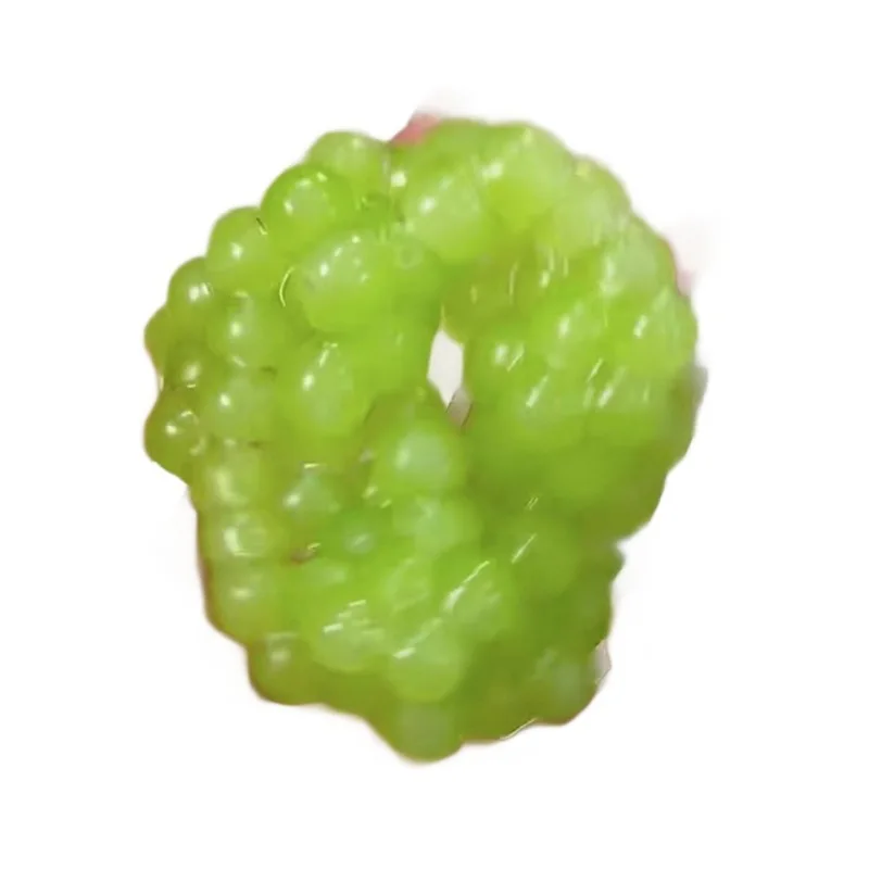 Simulation de fruits, raisin vert, jouets à presser, créatifs, amusants, malléables, pour enfants et adultes, anti-Stress, boule de fruits, boule bruyante, Fidget heureux