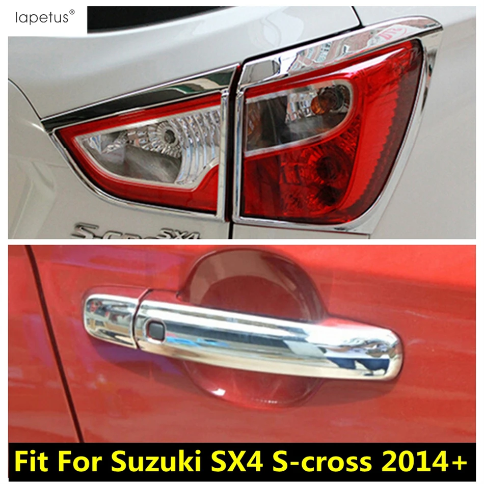 

Rear Tail Lights Lamps Frame / Door Handle Cover Trim For Suzuki SX4 S-cross 2014 - 2022 Car ABS Chrome Accessories Exterior Kit