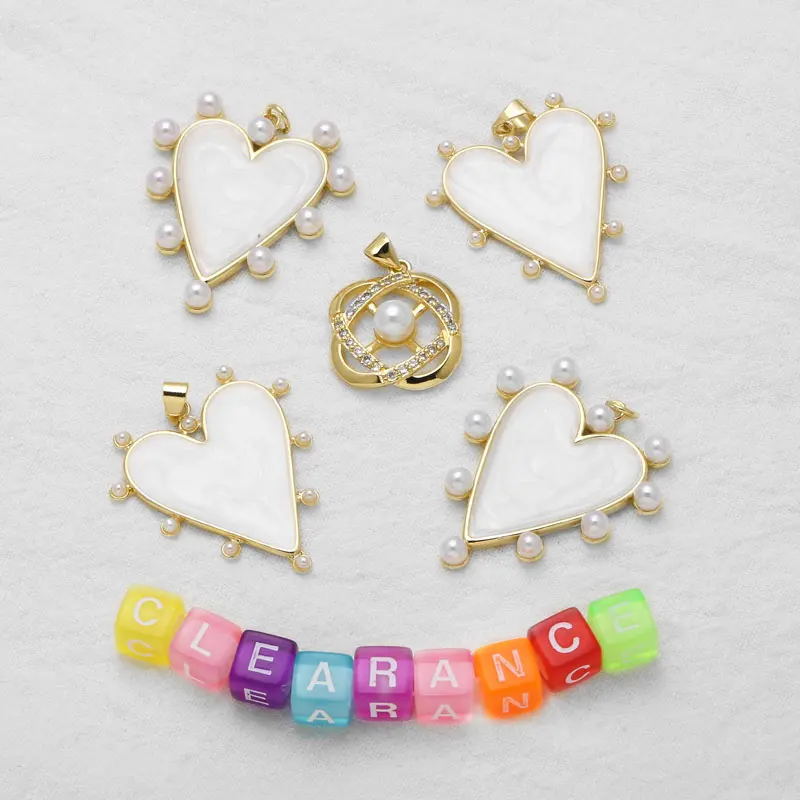 Clearance Crystal Evil Eye Cross Heart Pendant for Necklace Copper Gold Plated Animal Moon Star Jewelry Making Accessrios CPR
