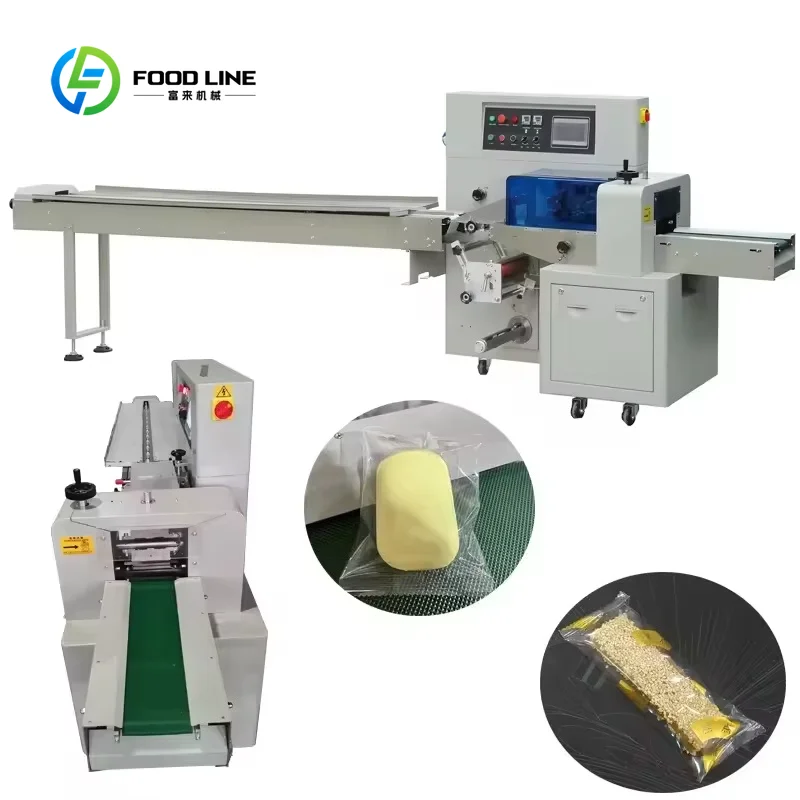 Custom Made  Automatic Pillow Type Cake Packaging Machine Small Snack Food Packaging Equipment Pillow Packaging Machine