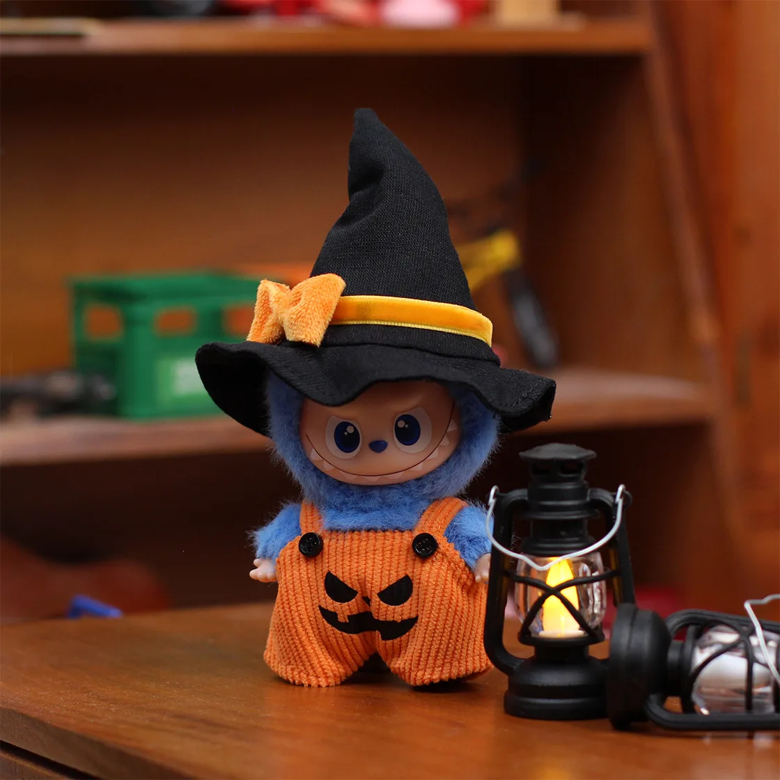 

10cm Mini Labubu 4.0 Doll Clothes Halloween Pumpkin Dress Wedding Gown Swimsuit Bathrobe Suspender Pants Outfit for Mini Labubu