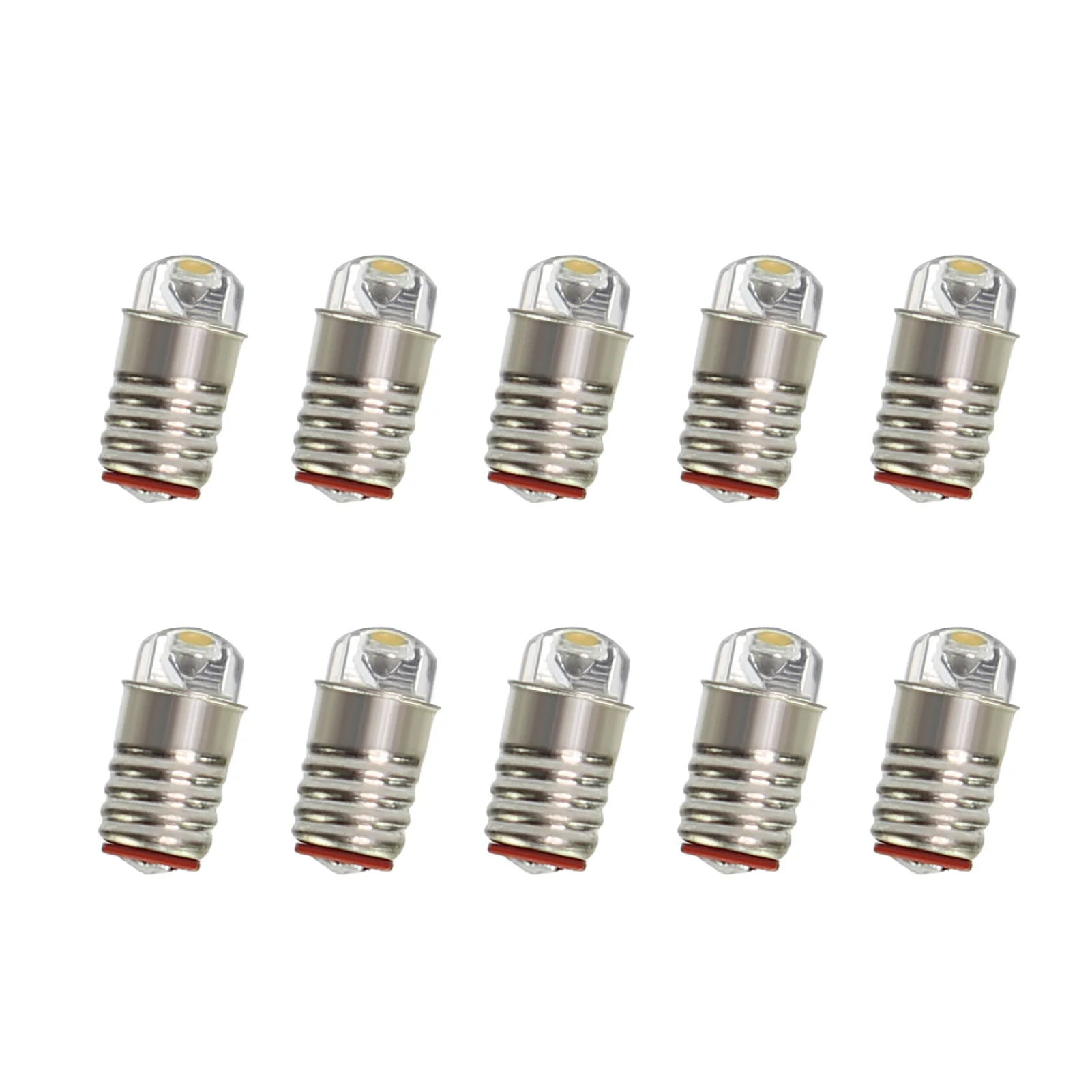 10pcs Warm White Bright White E5 E5.5 LED Screw Bulbs Stand Holder 12V HO TT N Scale