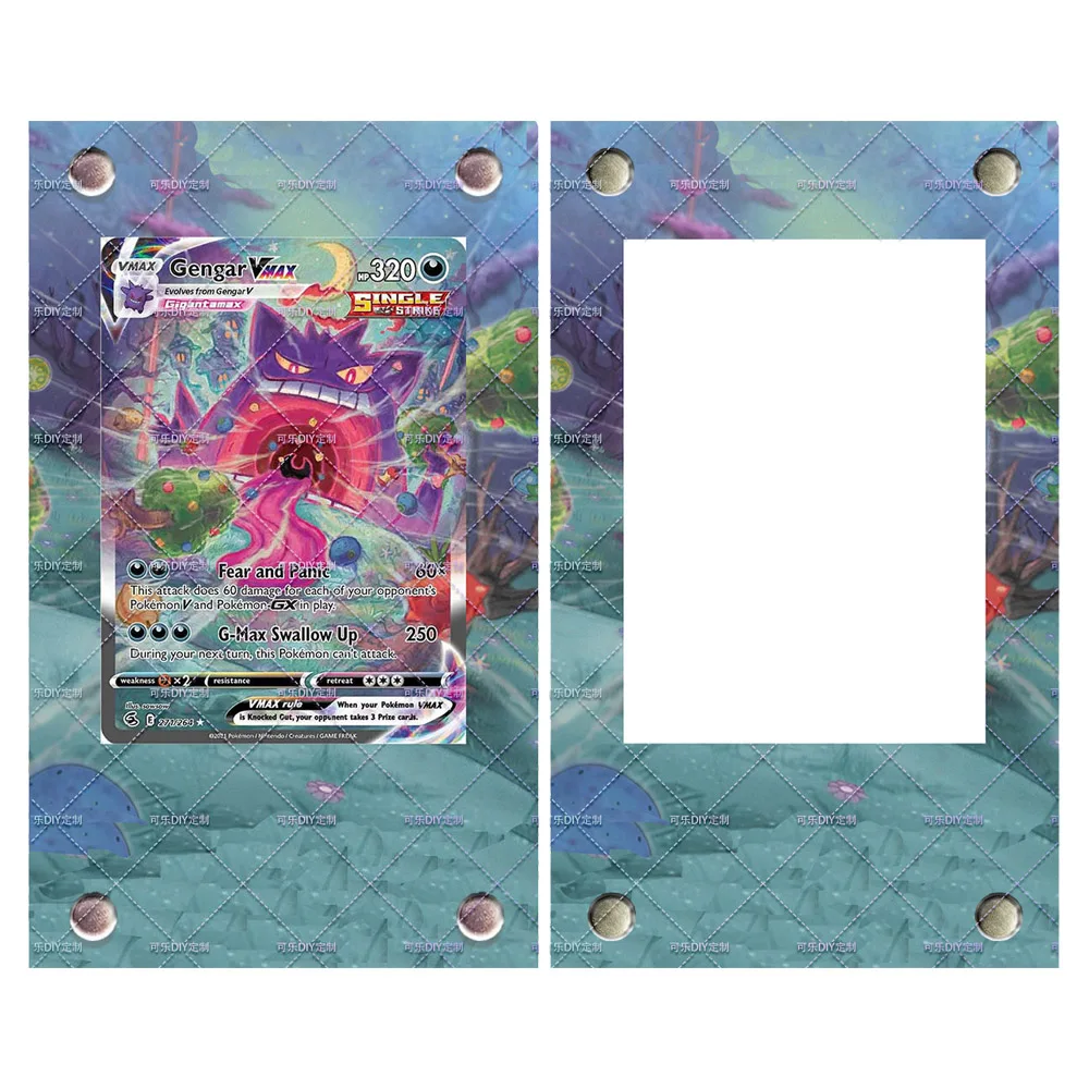 Fai da te Ptcg Eeveelution Vmax Acrilico Carta Mattoni Collezione Espositore per carte Ptcg Gengar Vmax Carta Mattone Nessuna carte incluse