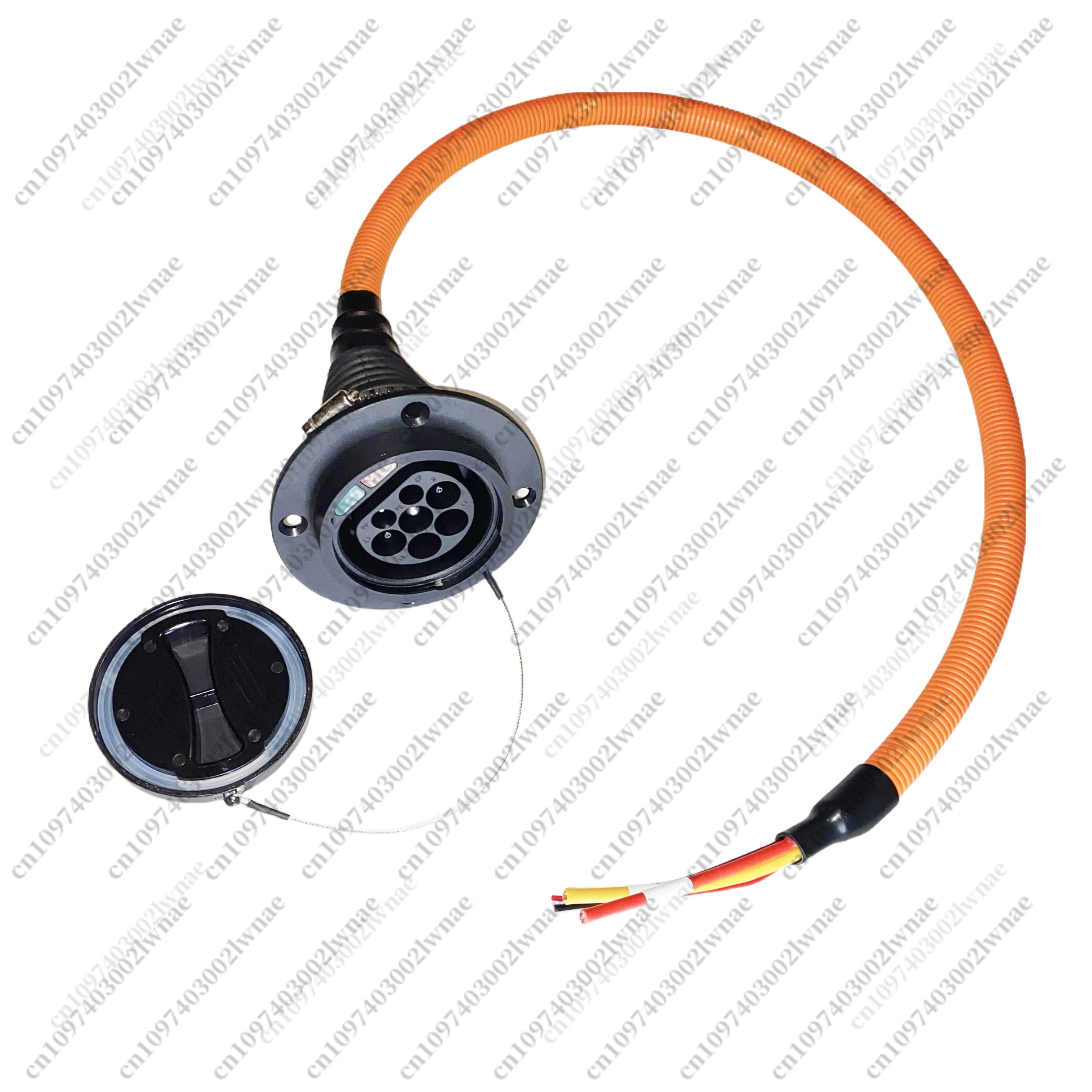New Energy Vehicle Charging AC 7 Holes 32A 63A for Type2 European Standard Car End Gun Seat, Socket for IEC62196 Male Seat