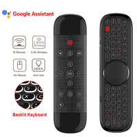 Voice Remote Control Q40 2.4G Wireless Mini Keyboard with IR Learning Air Mouse Gyros for Android TV Box H96 Google Assistant W2