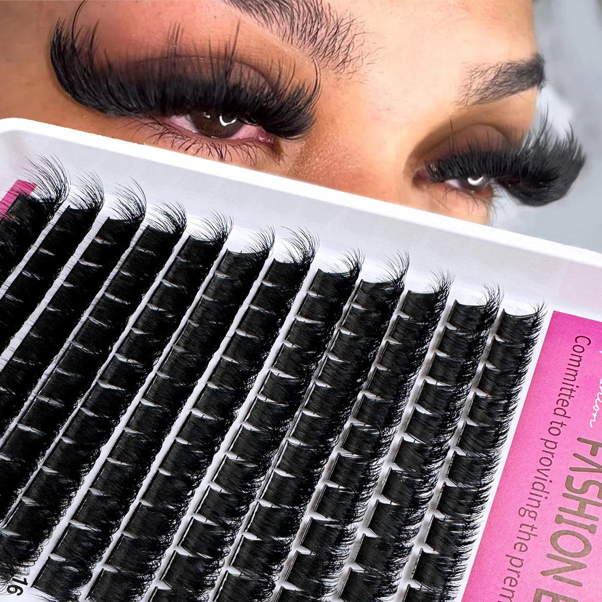 DIY Cluster-Wimpern 60D-200D, flauschig, 10–20 mm, gemischte Wimpernverlängerung, 0,07 mm russische D-Locken, dicke dramatische Wimpern, Wimpern-Cluster