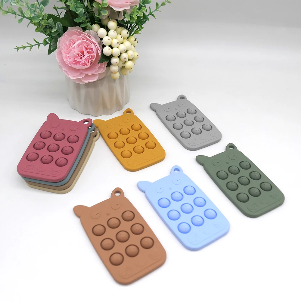 Massaggiagengive telecomandato in silicone per bambini Periodo dell'appetito orale del bambino Lenitivo telecomando Dentizione morsi Giocattoli in silicone