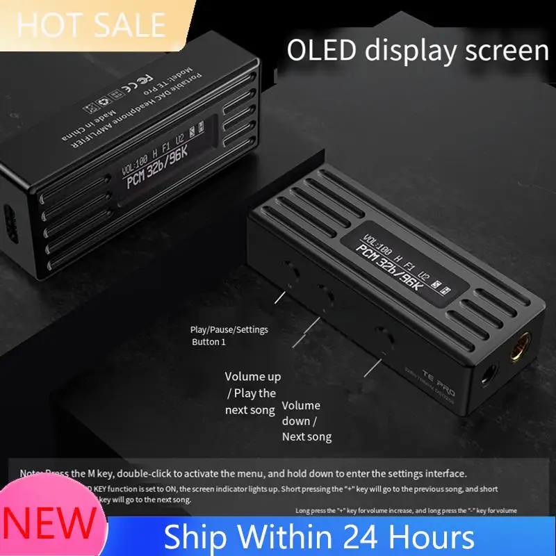 ~【IN  Stock】TE PRO Portable High-Resolution Audio Hifi DAC Amp 3.5Mm And 4.4Mm Outputs With Dual High-Performance CS43198 DAC