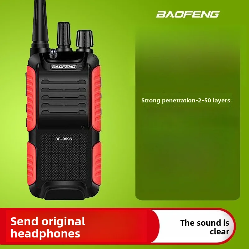 Baofeng BF‑999S Mini Walkie‑Talkie 8W High Power Handheld Two‑Way Radio for Hotel Construction Outdoor Civil Communication