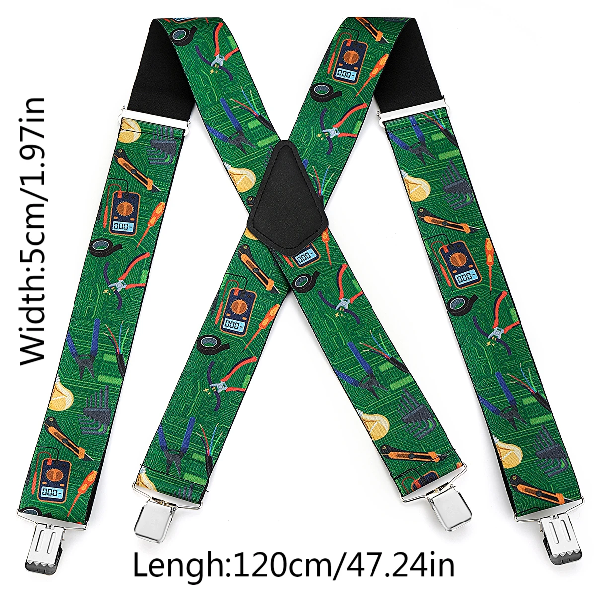 Adult Suspenders for Dress Pants, Suit Shirt Suspenders, Adjustable Elastic Non-Slip Suspenders